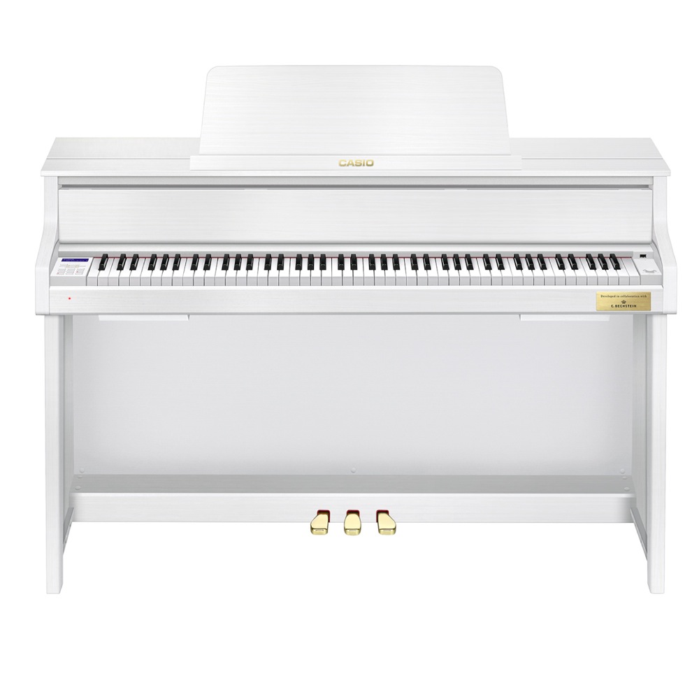 CASIO CELVIANO Grand Hybrid GP-310WE 電子ピアノ 高低自在椅子付き 【組立設置無料サービス中】 正面からの画像