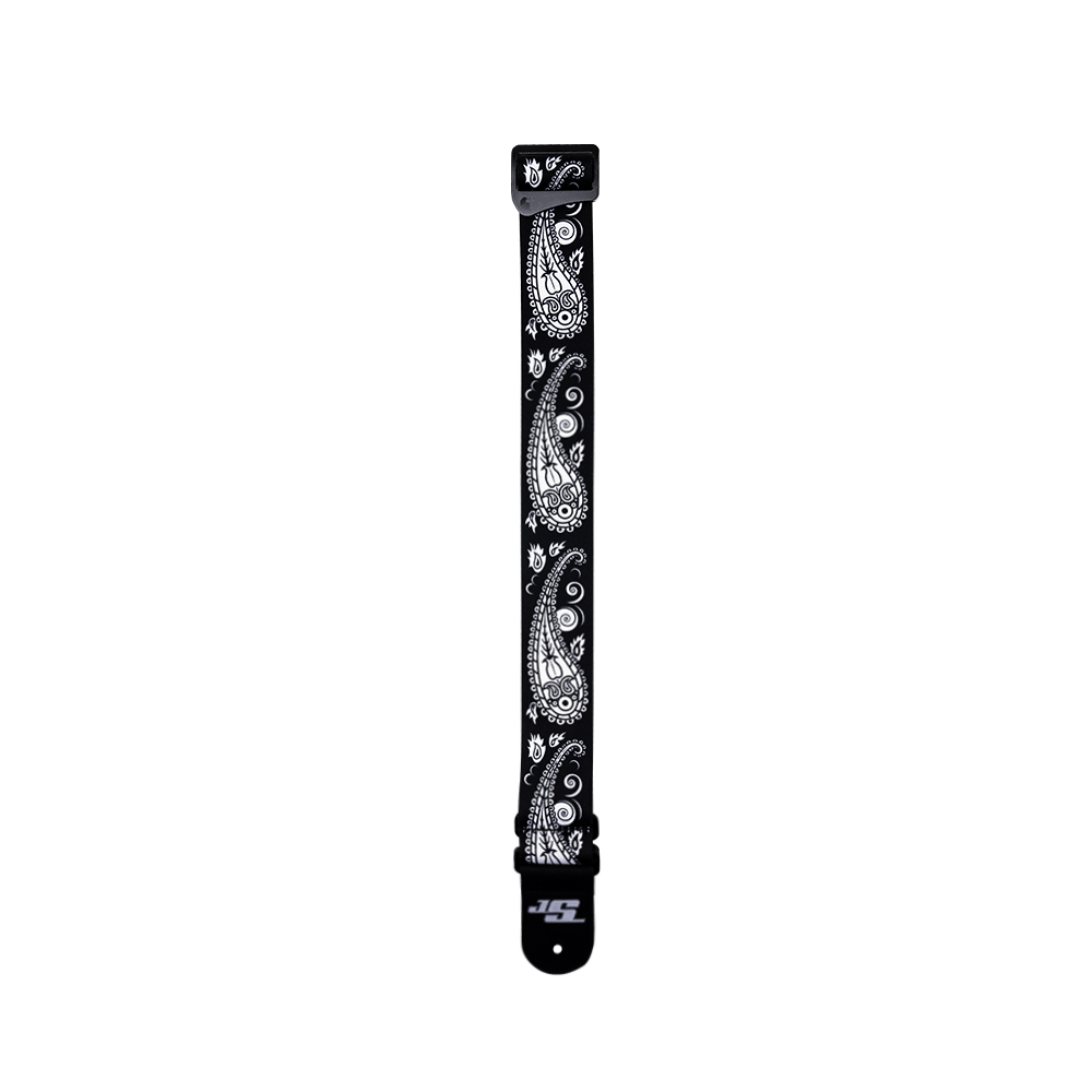 D’Addario 50JSSV17 Joe Satriani SWIVEL STRAP BLACK PAISELY ギターストラップ 二つ折り画像