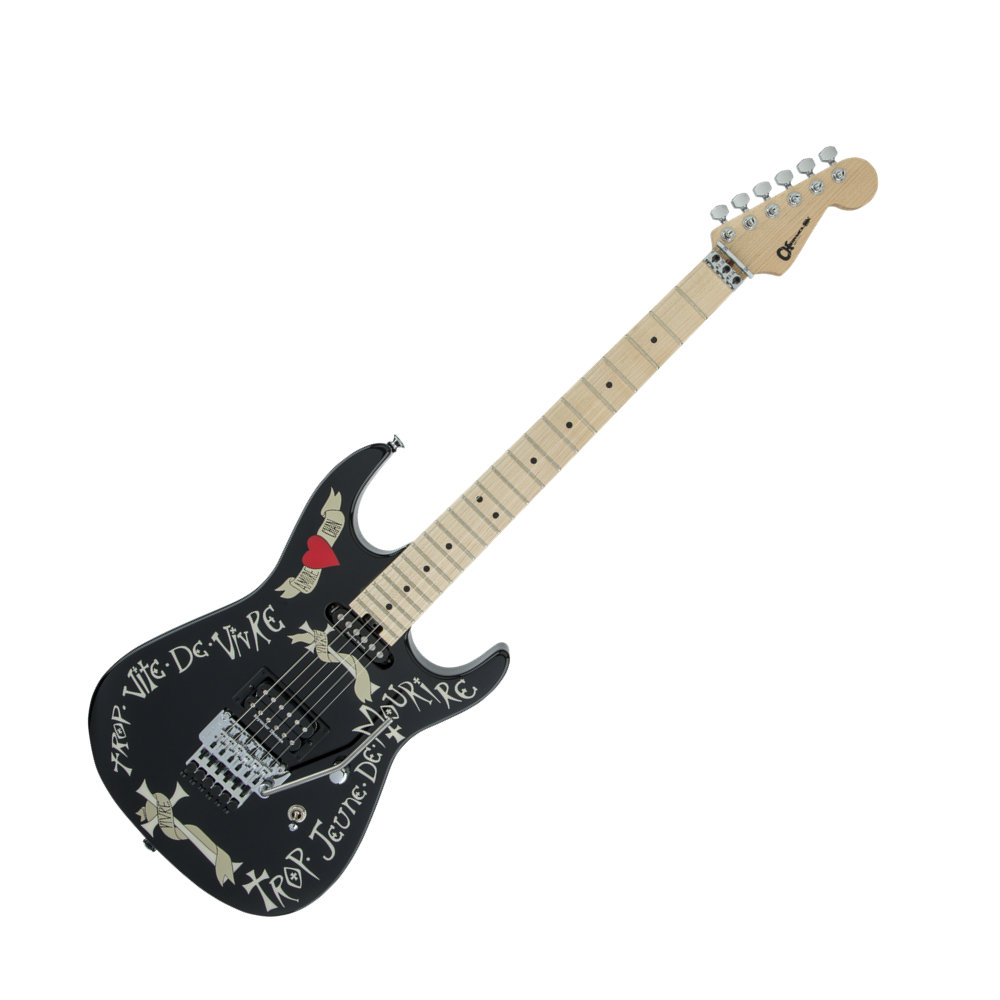 Charvel Warren DeMartini USA Signature Frenchie Gloss Black with Frenchie Graphic エレキギター