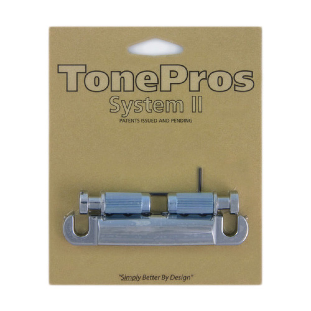 TonePros T1ZA-C Metric Aluminum Tailpiece クローム ギター用テールピース