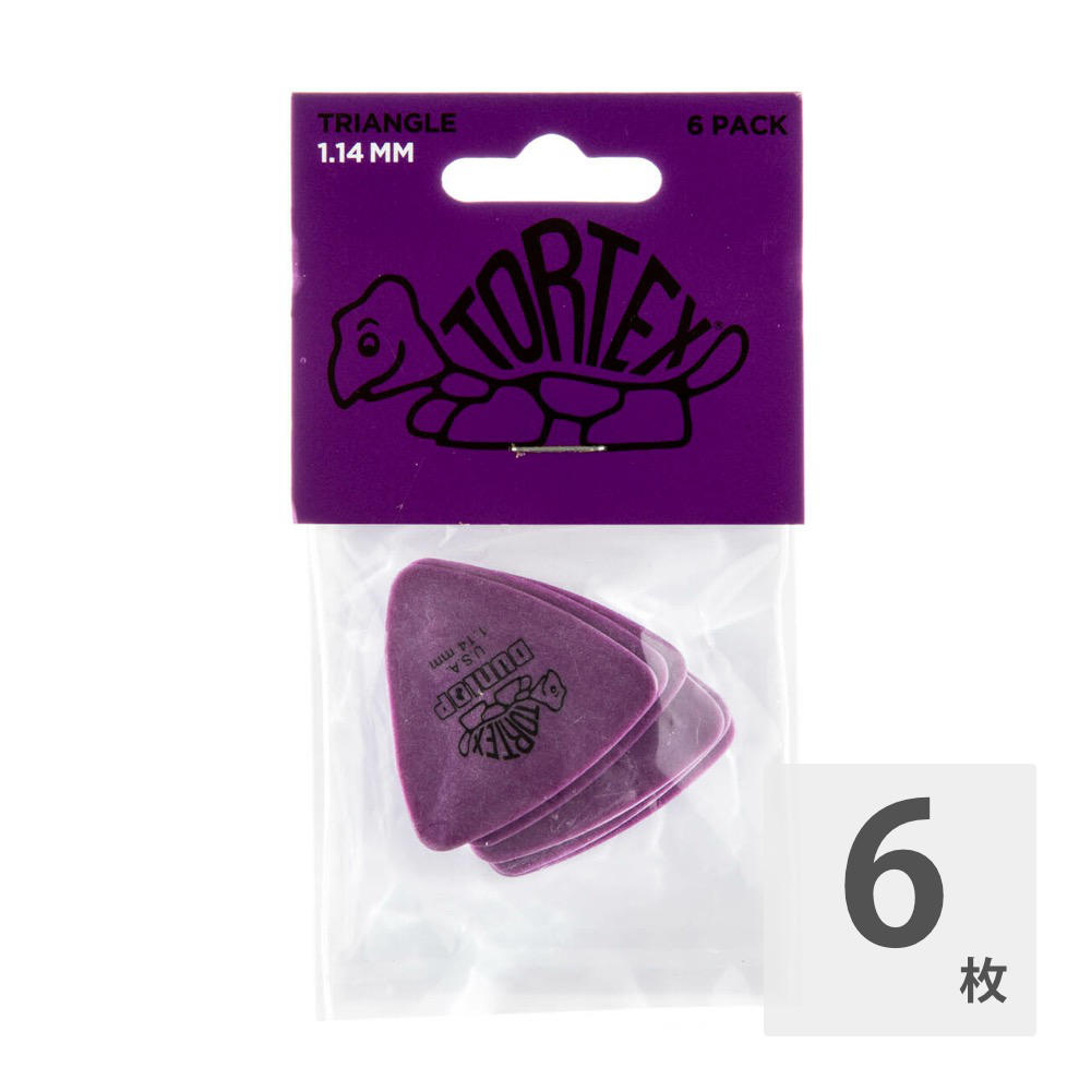 JIM DUNLOP Tortex Triangle 1.14mm ギターピック 6枚入り