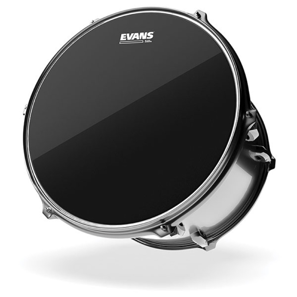 EVANS TT16CHR 16' Black Chrome Tom Batter ドラムヘッド 装着イメージ画像
