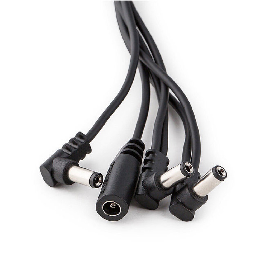 RockBoard RBO CAB POWER DC6 A Flat Daisy Chain Cable 6 Outputs Angled エフェクター用 電源分配ケーブル プラグ画像