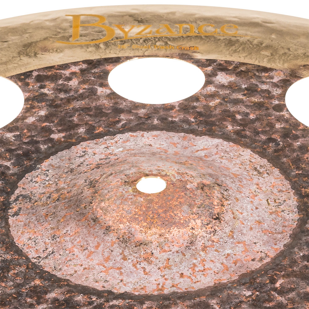 MEINL B16DUTRC Trash Crashes Byzance Dual Series 16' クラッシュシンバル マイネル 穴あきシンバル カップ部画像