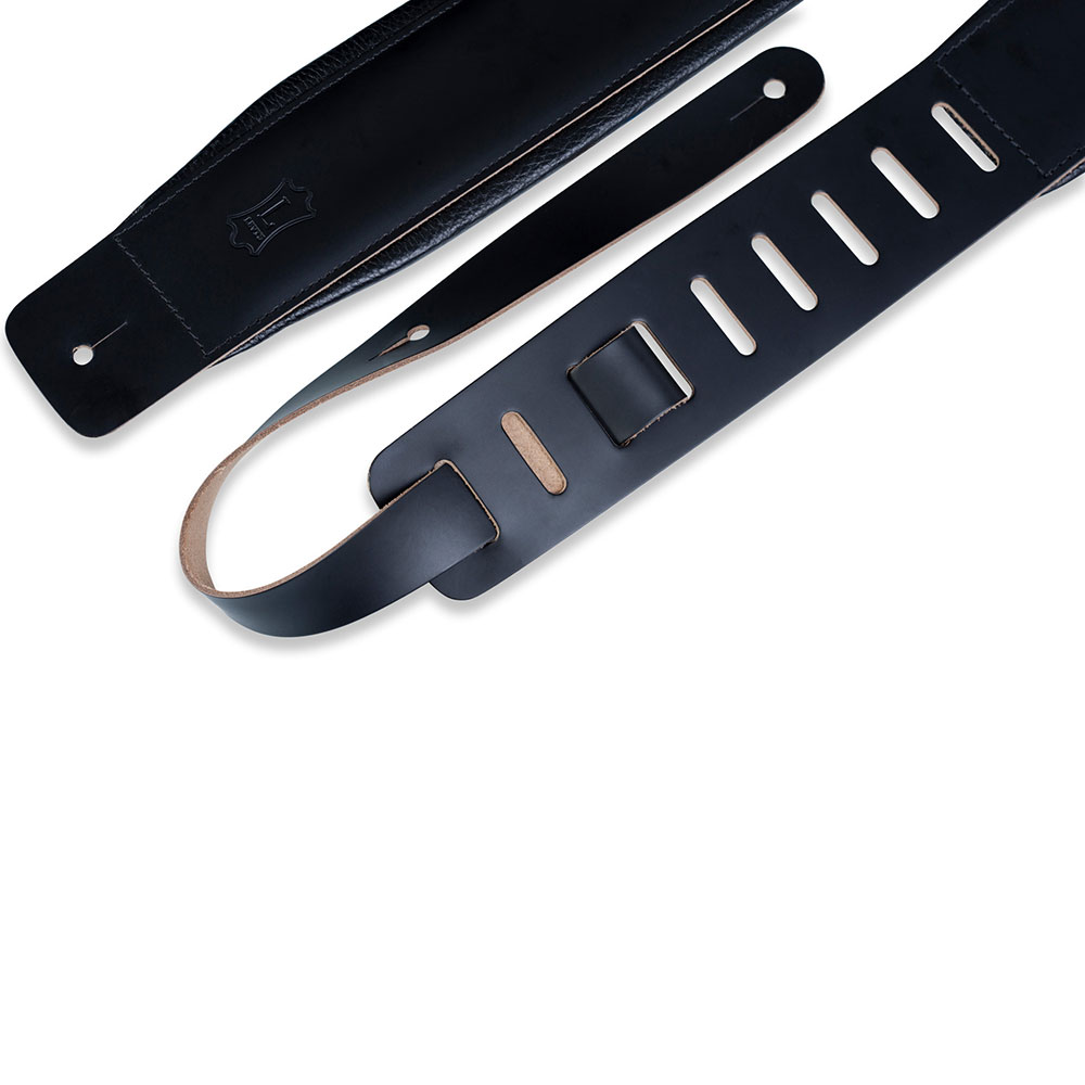 LEVY’S DM1PD BLK ギターストラップ レヴィース ストラップ穴部画像