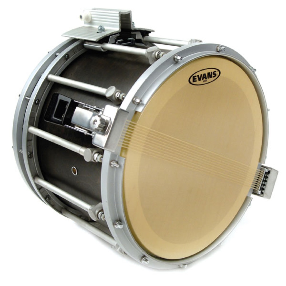 EVANS SS13MX5 13' MX5 Snare Side マーチングスネアドラムサイドヘッド 設置例画像