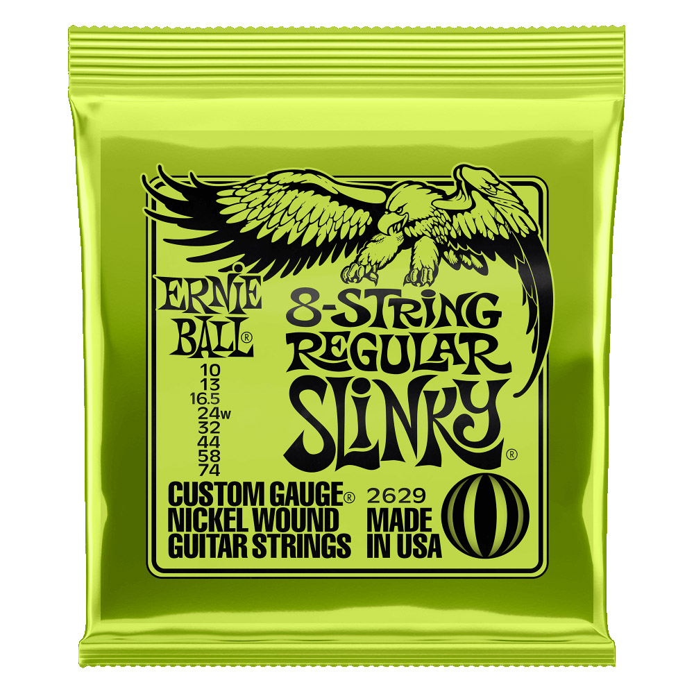 ERNIE BALL P02629 2629 Regular Slinky 8-String Nickel Wound 10-74 8弦ギター用セット