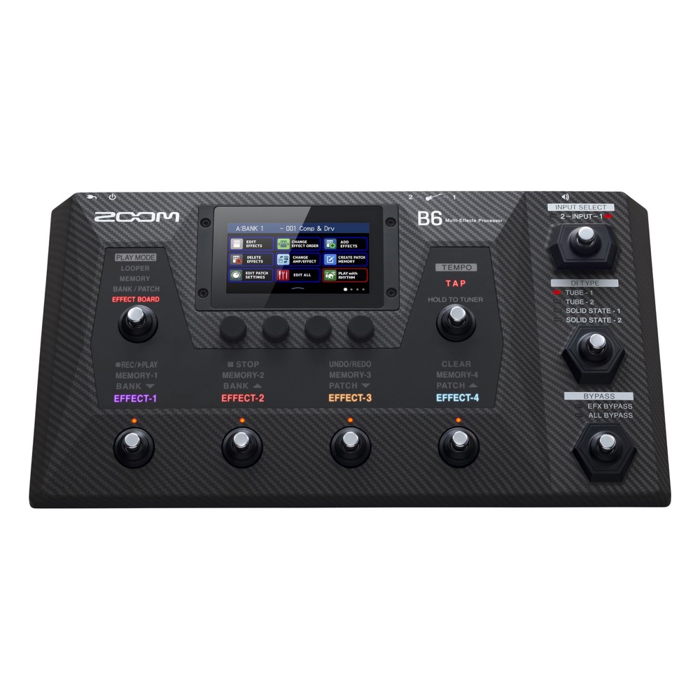 ZOOM B6 ベース用マルチエフェクター 正面からの画像