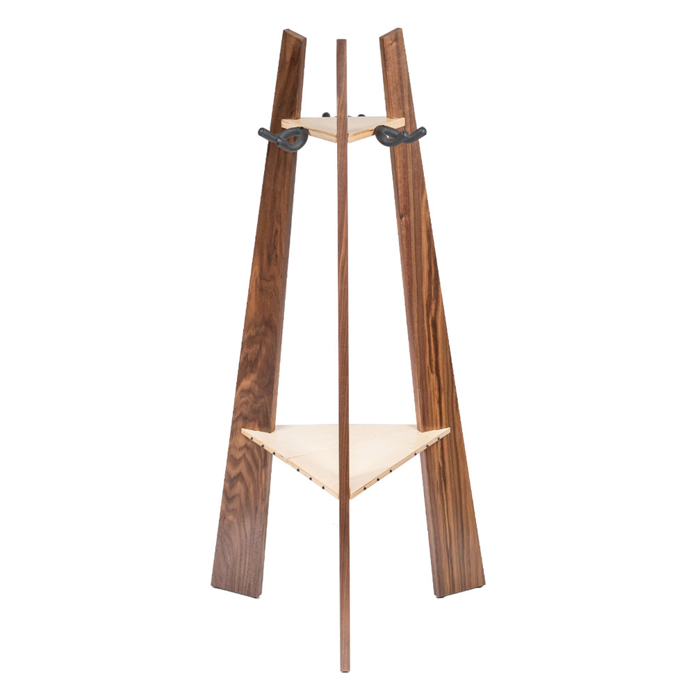 Ruach Music RM-GR1-W 3-Way Guitar Rack Walnut ギタースタンド 全体像