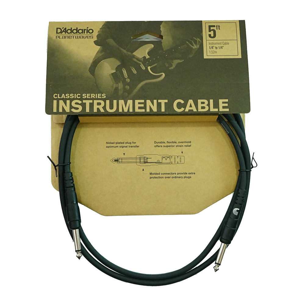 Planet Waves by D’Addario PW-CGT-05 1.5m SS ギターケーブル
