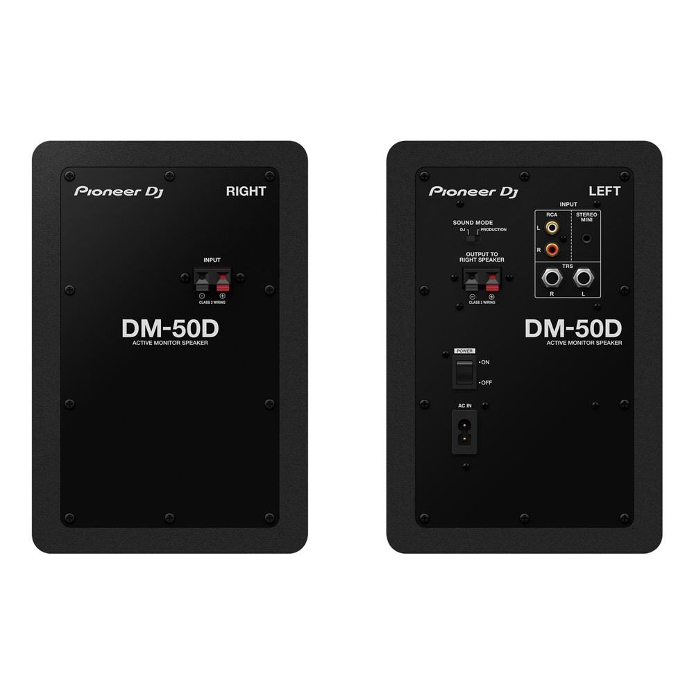 Pioneer DJ DM-50D Black パワードモニタースピーカー 1ペア(2台) スピーカー本体の背面画像