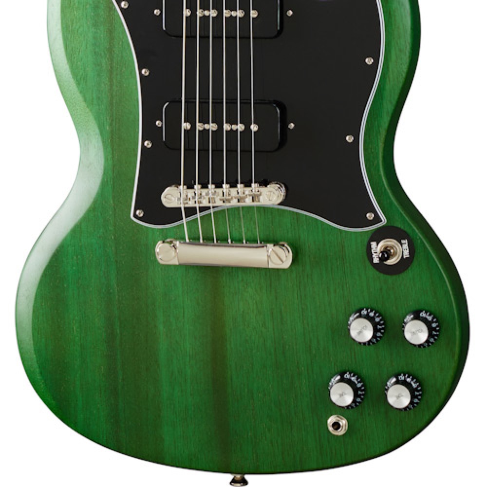 Epiphone SG Classic Worn P-90s Worn Inverness Green エレキギター ボディの画像