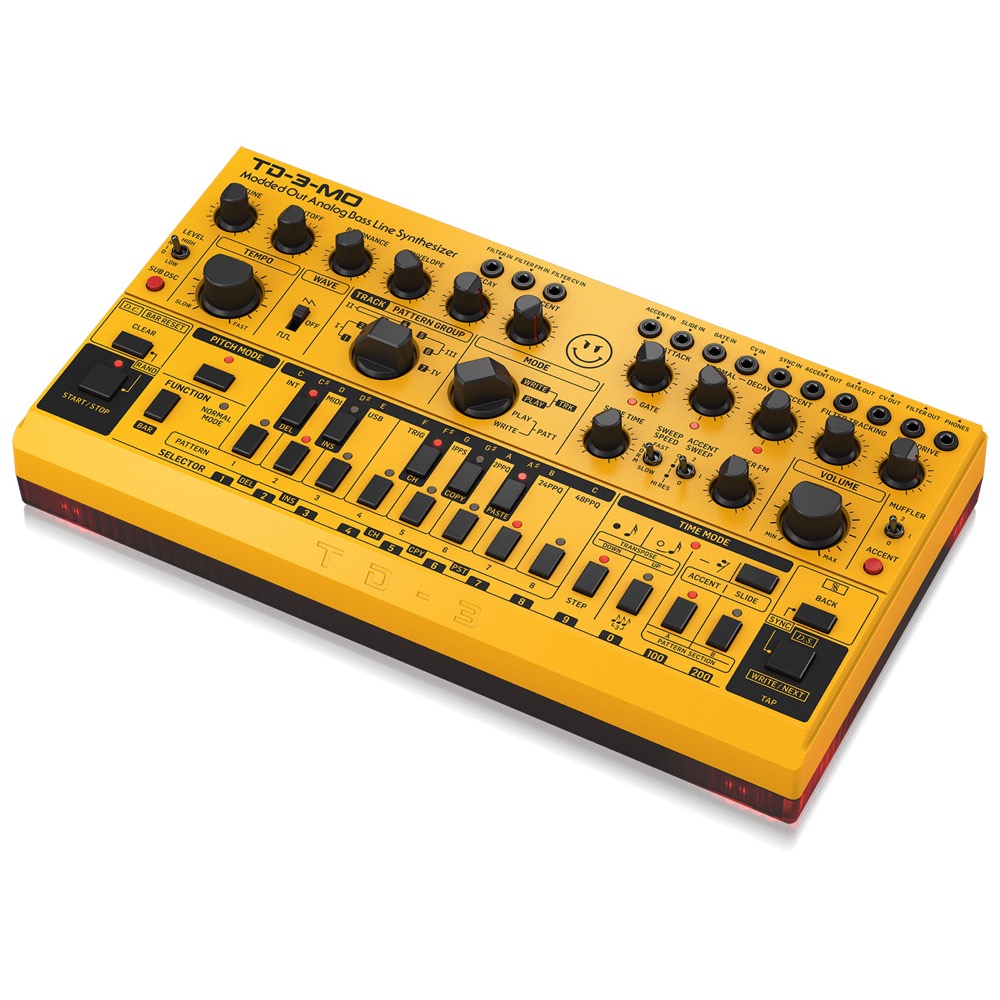 BEHRINGER TD-3-MO-AM シーケンサー ベースマシン リズムマシン Modded Outモデル モディファイ仕様 正面パネル