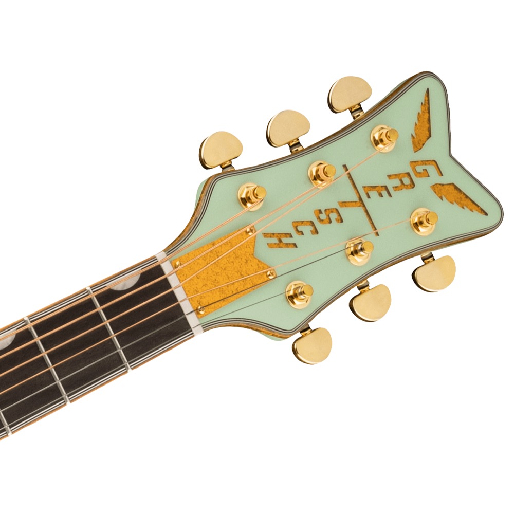 GRETSCH G5021E Rancher Penguin Parlor Acoustic/Electric Mint Metallic エレクトリックアコースティックギター ヘッド表