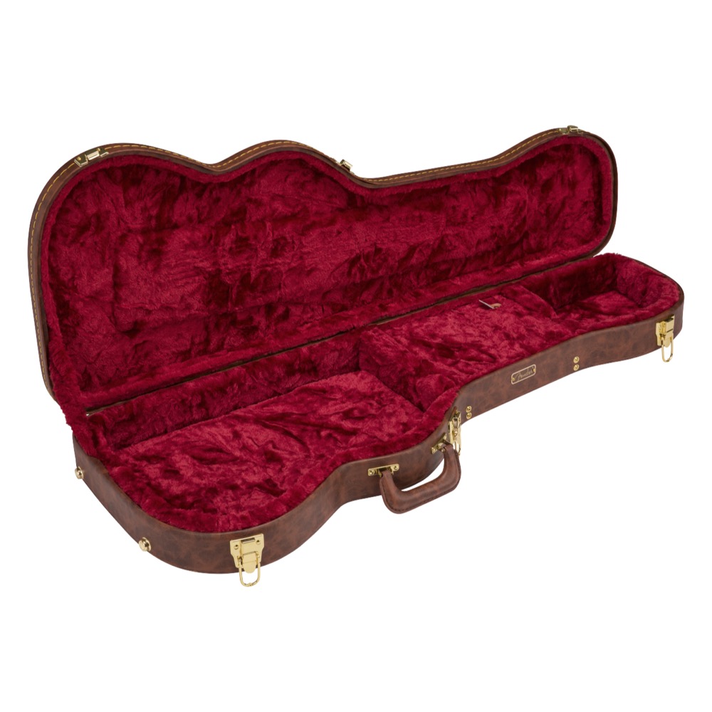 Fender Stratocaster/Telecaster Poodle Case Brown エレキギター用ハードケース 開口画像