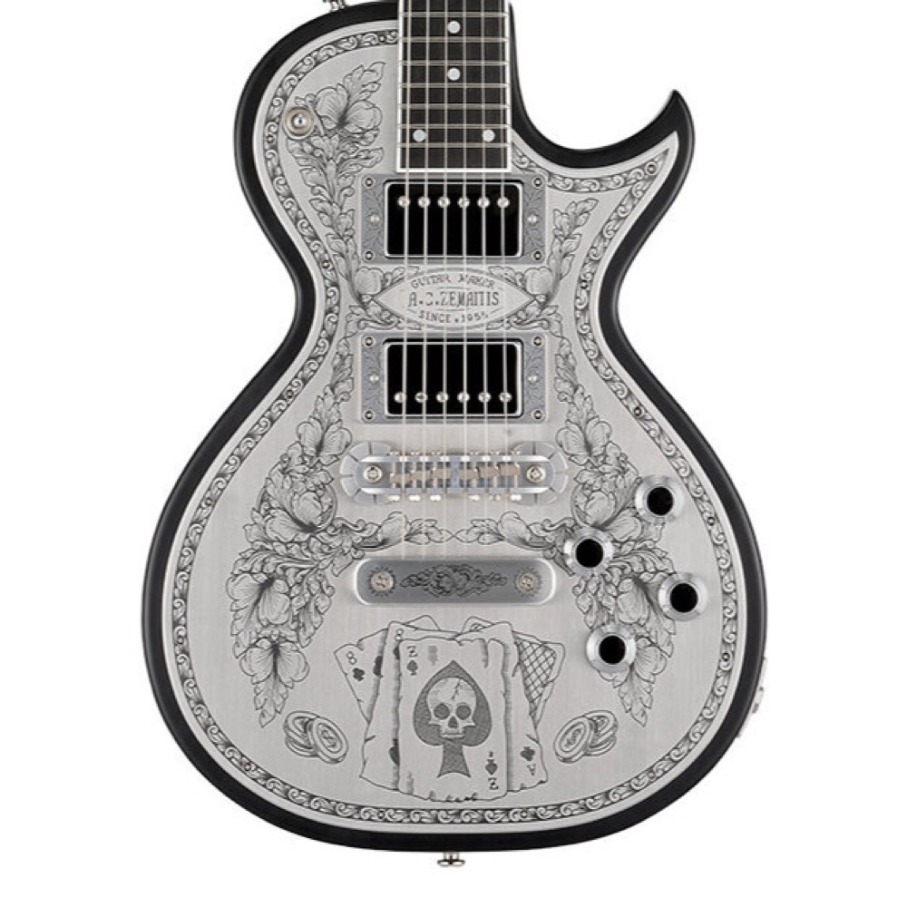 ZEMAITIS MFG-AC-24 Aces & Eights Black エレキギター アップ
