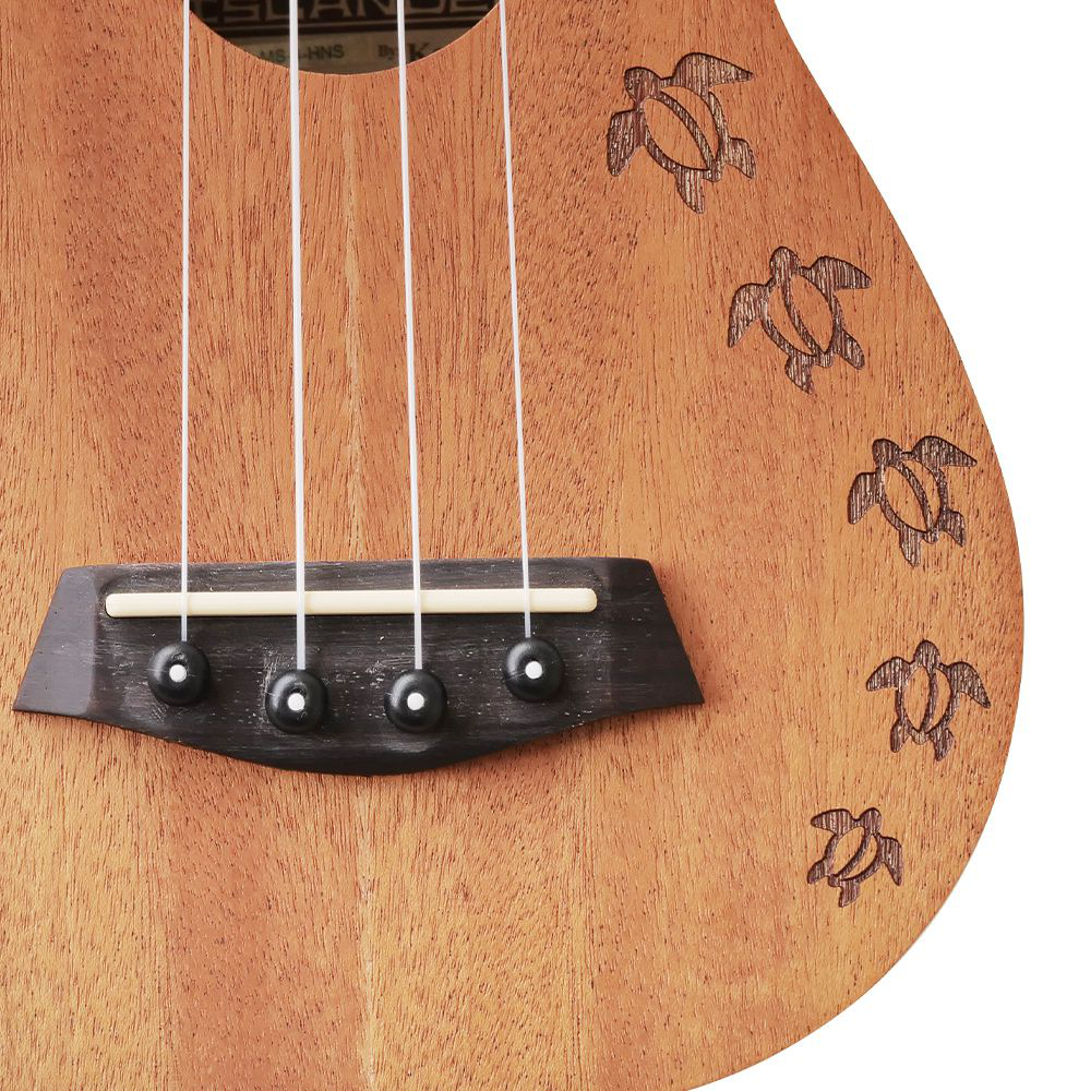 ISLANDER MS-4-HNS Honu Series ソプラノウクレレ ボディ彫刻アップ画像