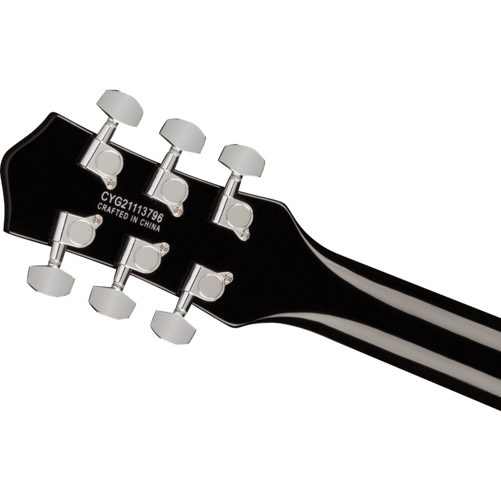 GRETSCH G5222 Electromatic Double Jet BT with V-Stoptail Black エレキギター ヘッドバック画像