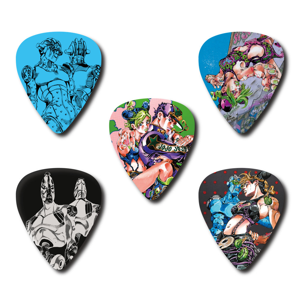 320design JOJO-PC2 ジョジョの奇妙な冒険 ストーンオーシャン ギターピックセット 「ストーンオーシャン」に登場するキャラクターがデザインされています。