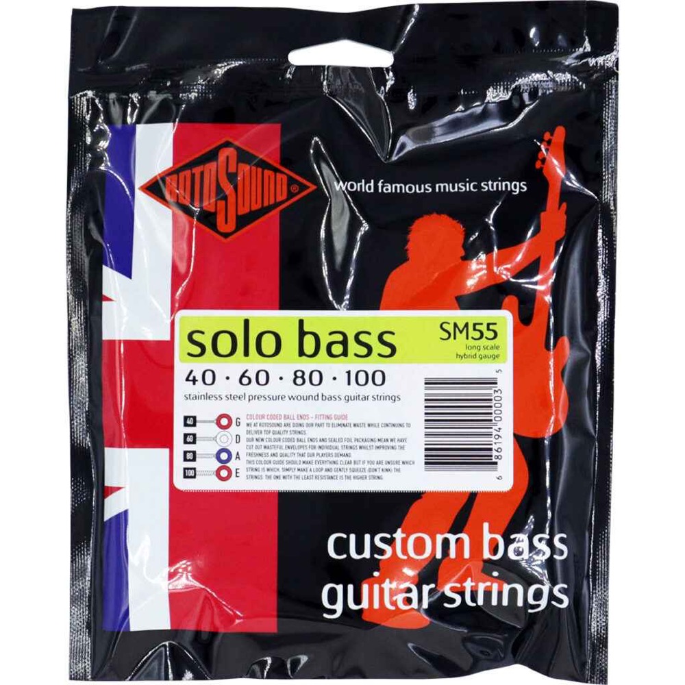 ROTOSOUND SM55 SOLO BASS 55 HYBRID 40-100 エレキベース弦