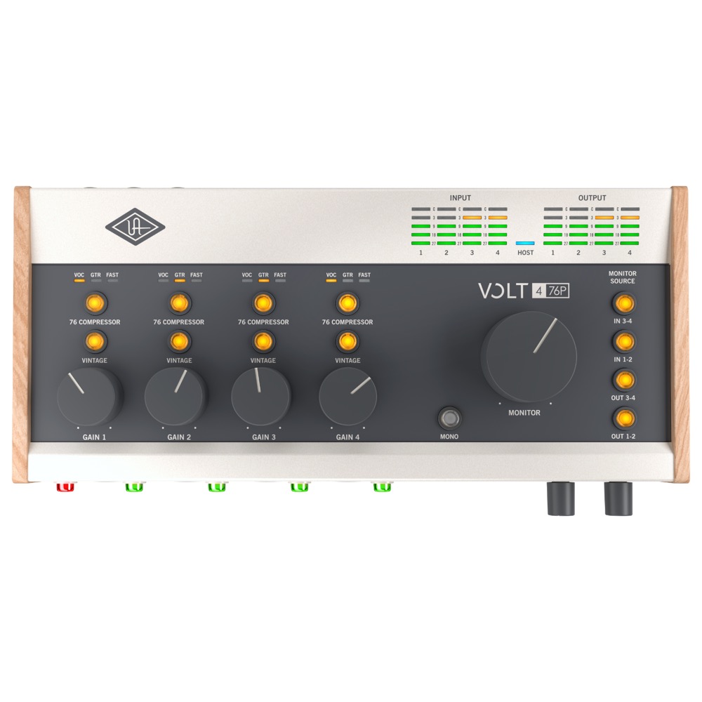 Universal Audio Volt 476P 4イン/4アウト USB 2.0 オーディオインターフェイス 天面画像