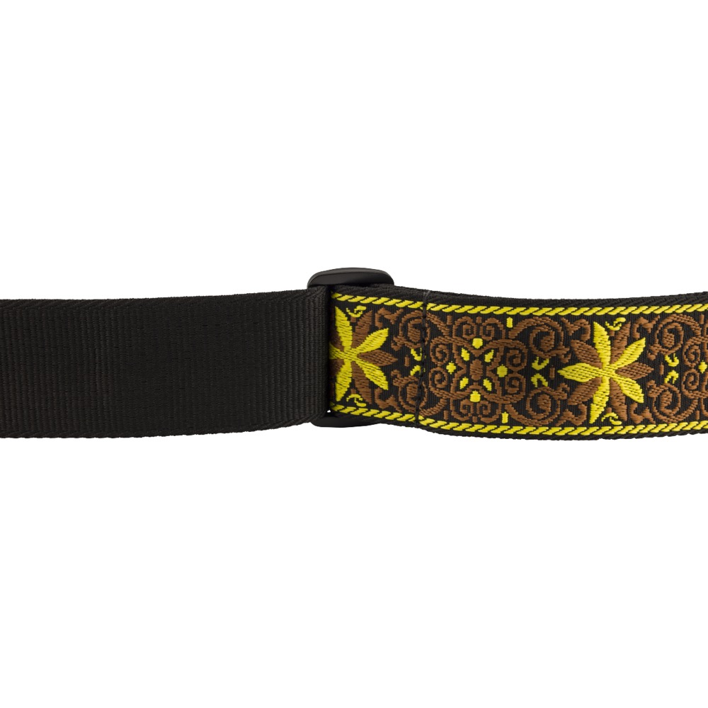 Fender Pasadena Woven Strap Yellow Wallflower 2' ギターストラップ アップ画像