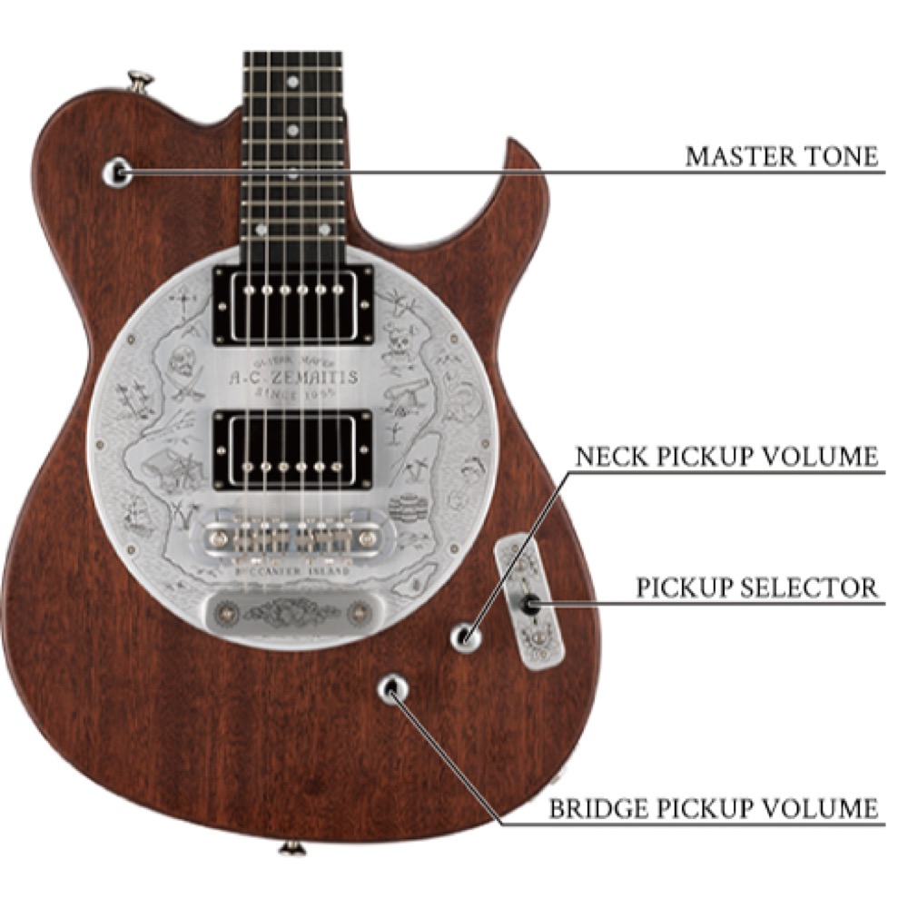 Zemaitis DFG24 2H Natural エレキギター ピックアップセレクトター画像
