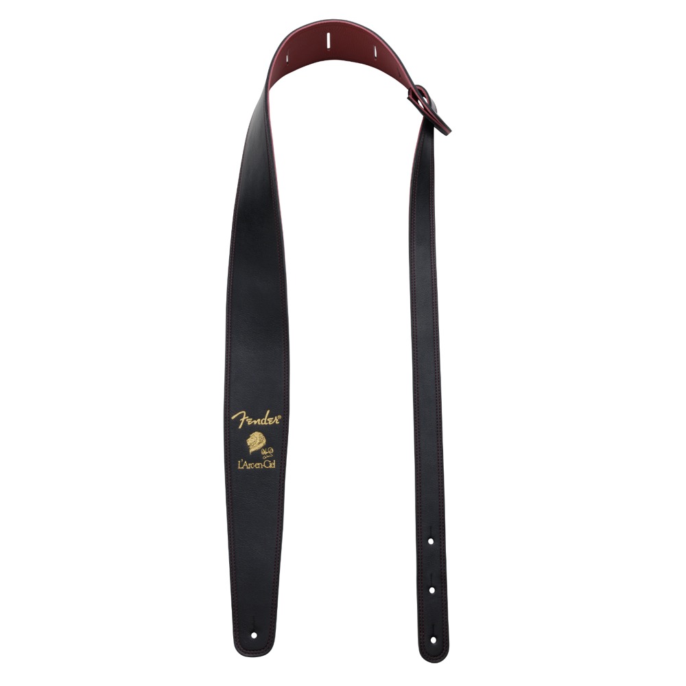 Fender KEN SIGATURE STRAP Black/Red ギターストラップ 全体画像
