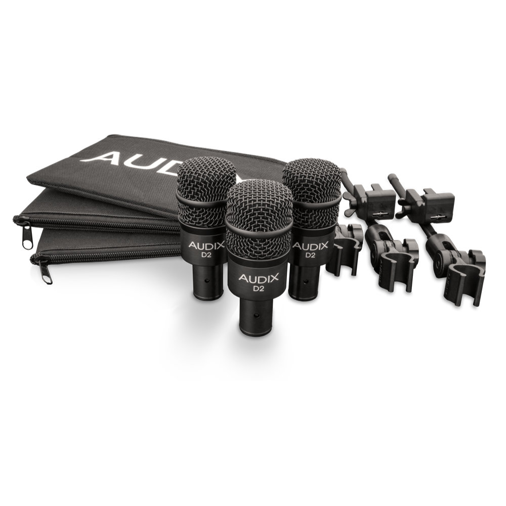 AUDIX D2Trio ダイナミックマイクロフォン 3本セット D2Trio付属品全体画像