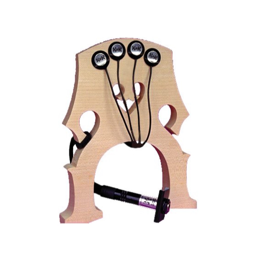 K&K Sound BASS MASTER PRO アップライトベース用ピックアップシステム 装着例画像