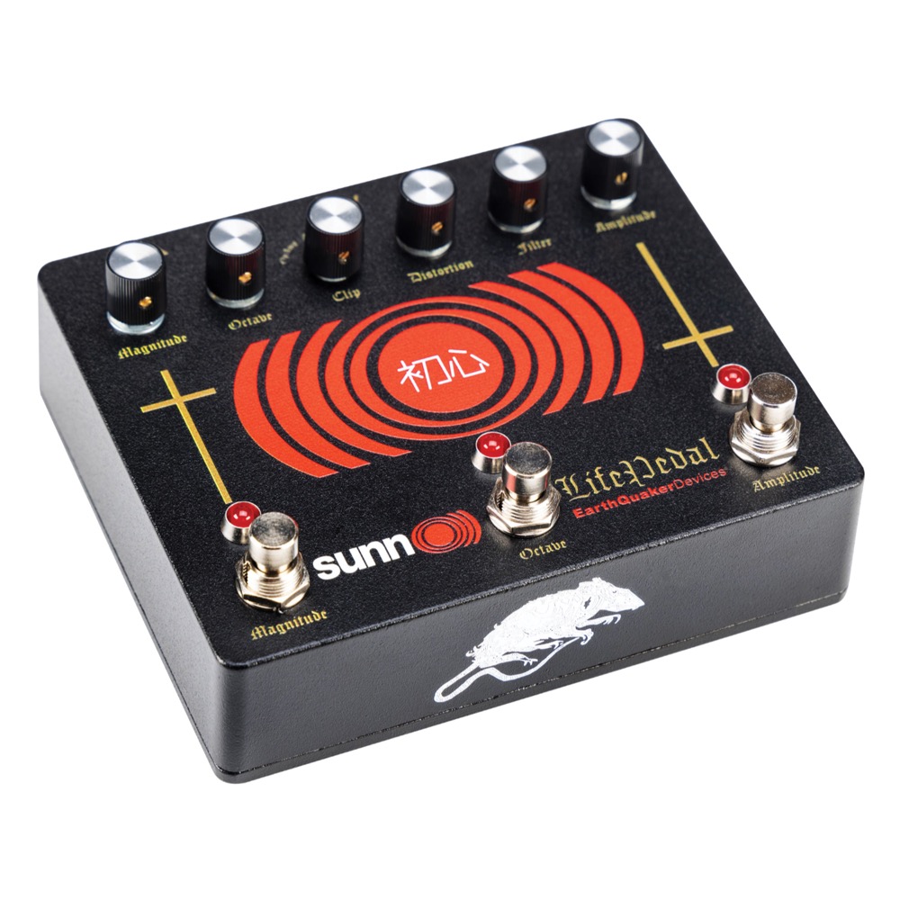 EarthQuaker Devices SUNN O))) Life Pedal V3 オクターブディストーション&ブースター ギターエフェクター 左斜めアングル画像