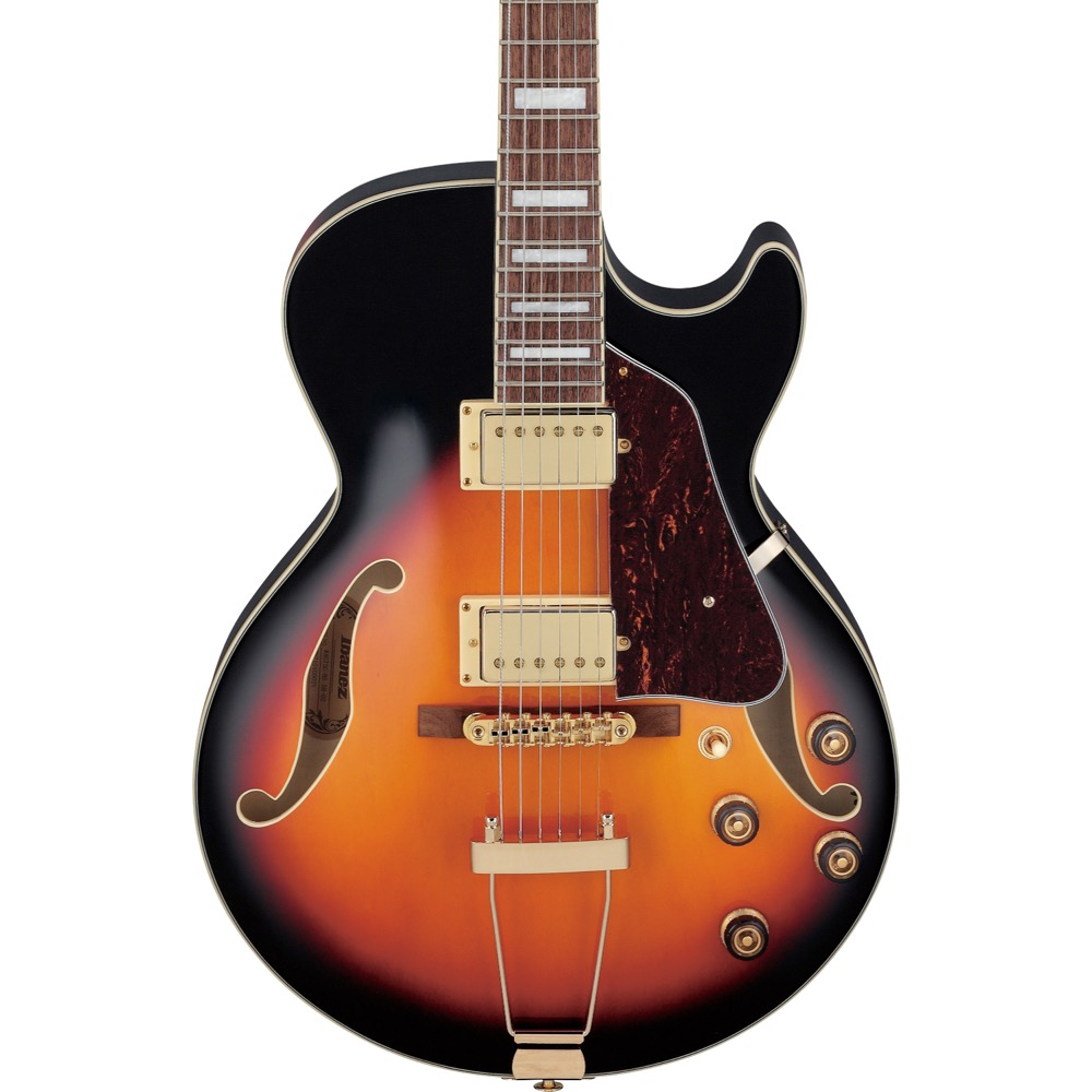 IBANEZ AG75G-BS Artcore CompactSize Brown Sunburst エレキギター ボディアップ画像