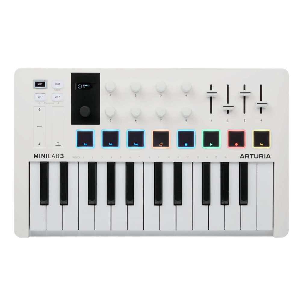ARTURIA MiniLab 3 WH USB/MIDIキーボード パッド コントローラー 【Analog Lab Intro他バンドルソフト付き】