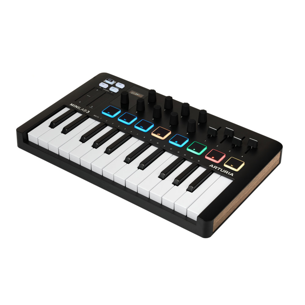 ARTURIA MiniLab 3 BK USB/MIDIキーボード パッド コントローラー 【Analog Lab Intro他バンドルソフト付き】 全体イメージ画像
