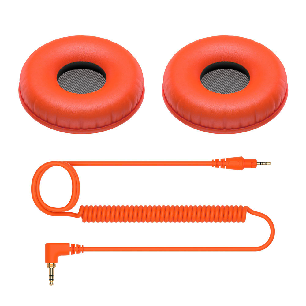 Pioneer DJ HC-CP08-M Color variation coiled cable and ear pads for HDJ-CUE1 (オレンジ) HDJ-CUE1用イヤパッド/ケーブルセット オレンジ