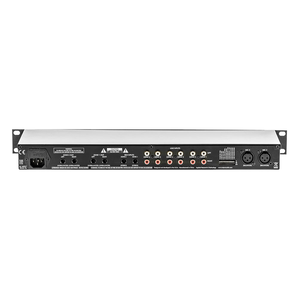 ART MX624 6チャンネル 2ゾーン・ステレオ・ミキサー/ダッカー ステレオ・ミキサー 端子挿入口 画像