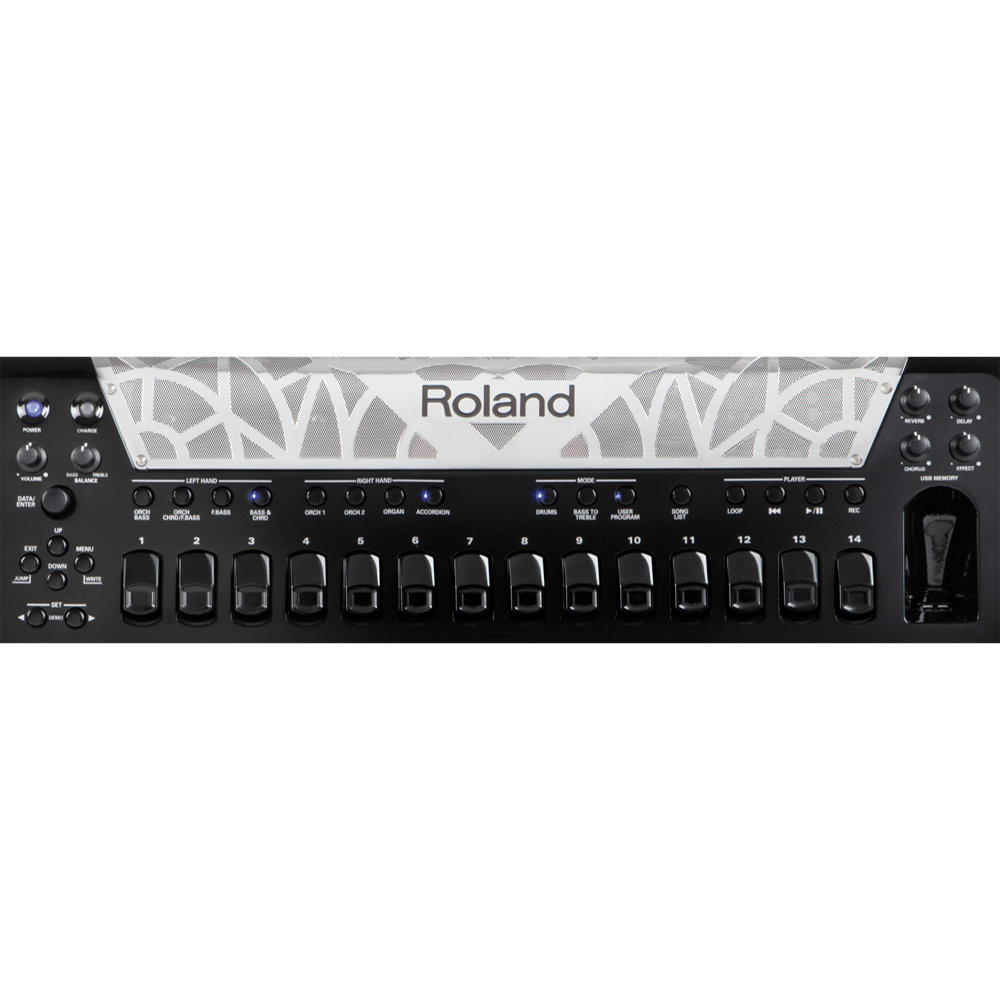 ROLAND FR-8XB BK ボタン鍵盤タイプ Vアコーディオン ボタン部画像