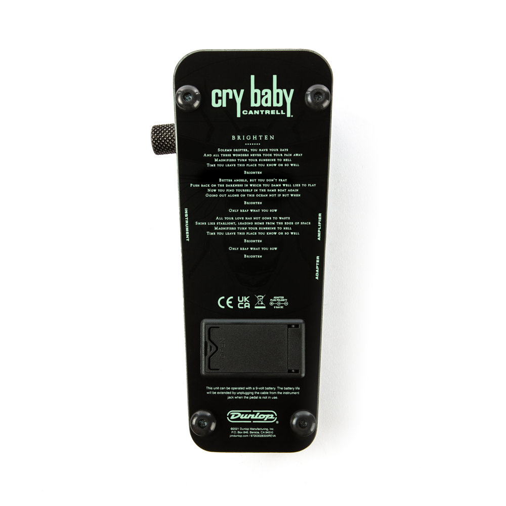 JIM DUNLOP JC95FFS Jerry Cantrell Cry Baby Firefly Wah ワウ ギターエフェクター バックパネル画像