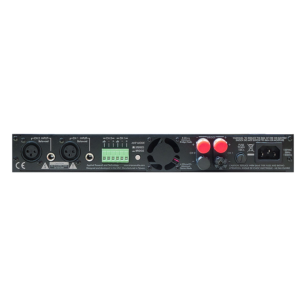 ART SLA2 200Wパワーアンプ 1Uラックマウント 200Wパワーアンプ 1Uラックマウント 端子挿入口側 画像