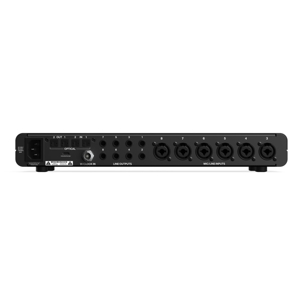 Audient EVO SP8 8ch マイクプリアンプ AD/DAコンバーター リア画像