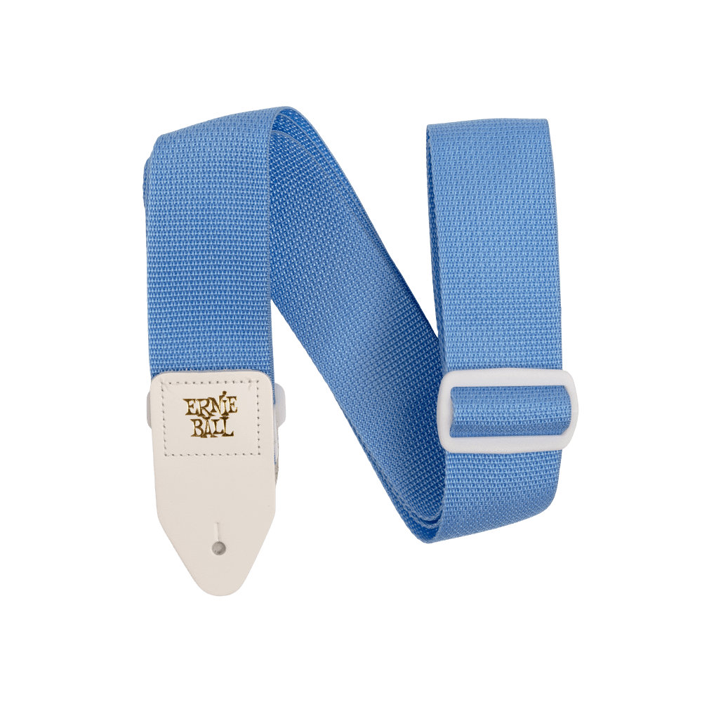 ERNIE BALL POLYPRO STRAPS 5348 SOFT BLUE / WH ギターストラップ