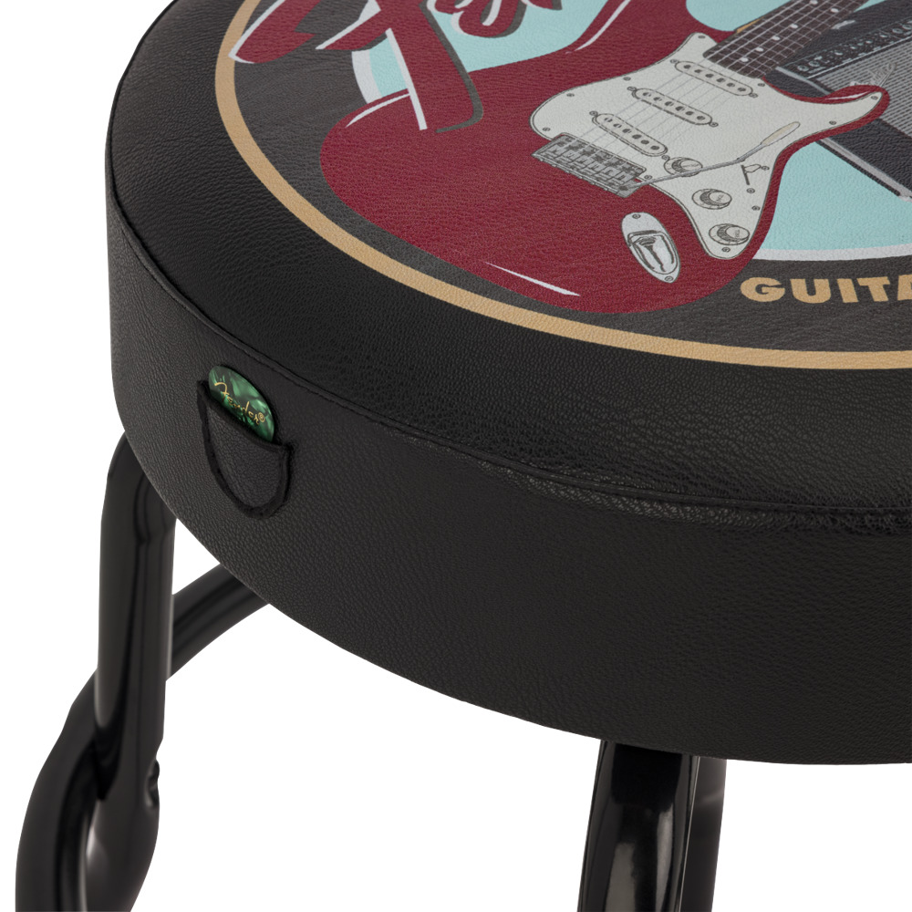 Fender フェンダー Guitars & Amps Pick Pouch Barstool Black/Black 24' スツール バースツール 椅子 バースツール ピック入れ 画像