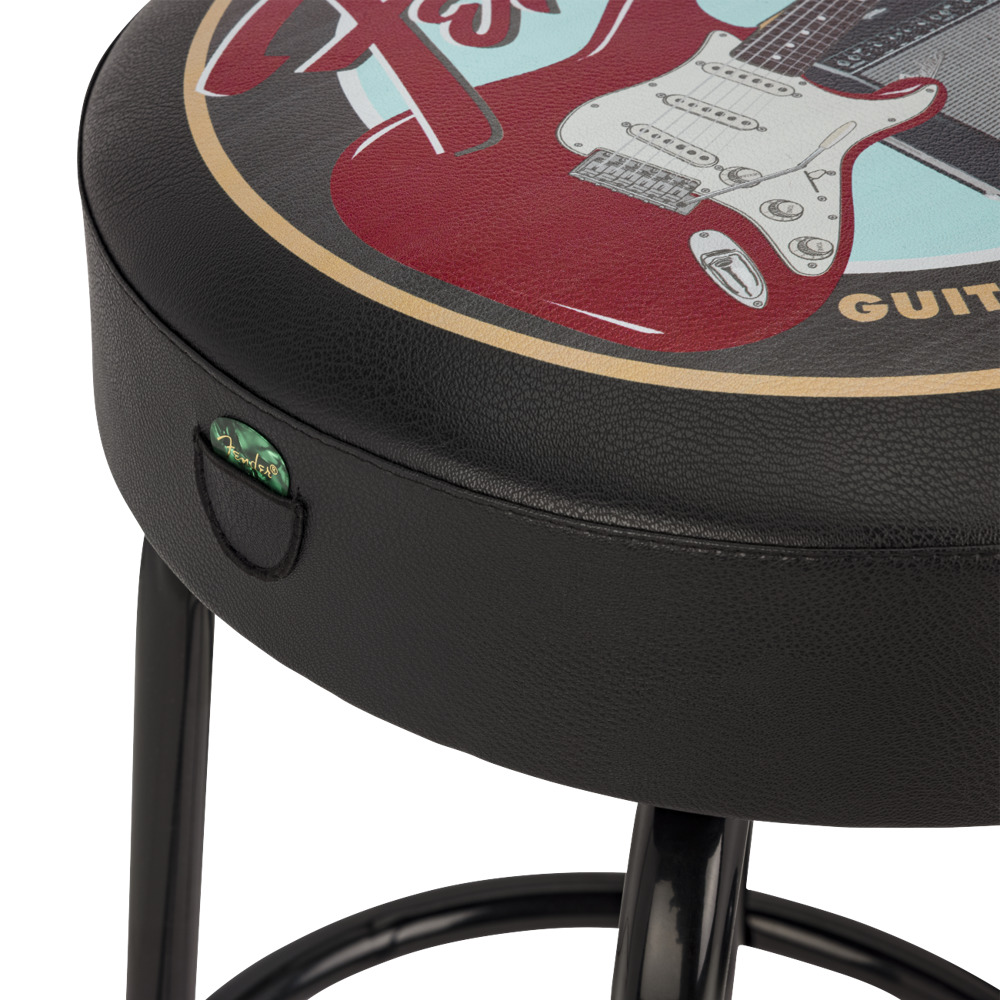 Fender フェンダー Guitars & Amps Pick Pouch Barstool Black/Black 30' スツール バースツール 椅子 バースツール 画像