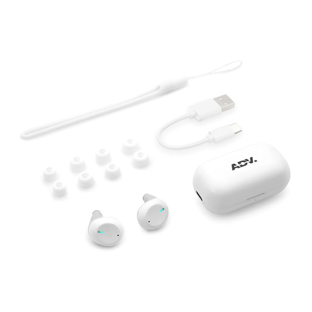 ADV. Model Y White トゥルーワイヤレスイヤホン 製品内容