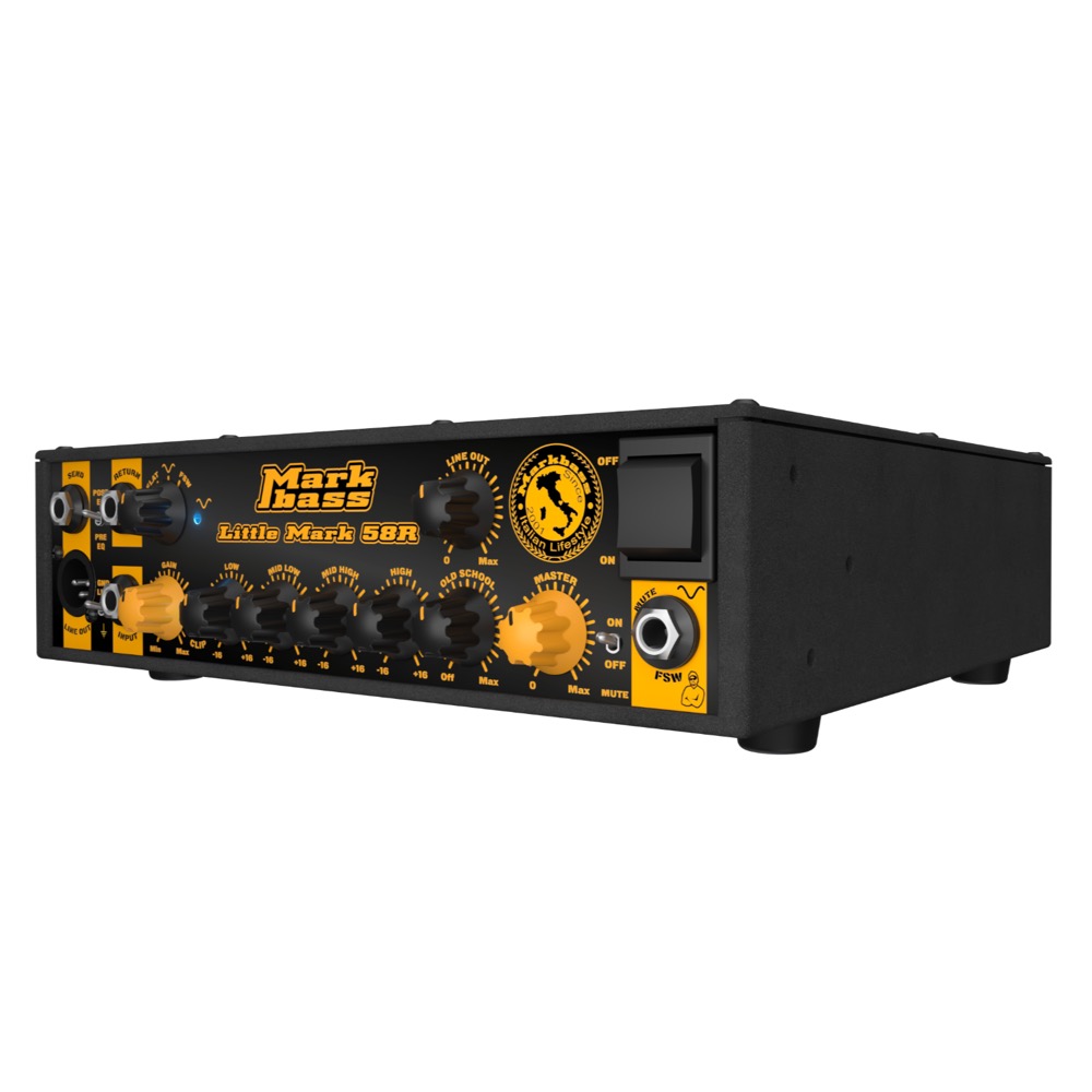 Markbass マークベース MAK-LM58R Little Mark 58R Amp Head ベースアンプヘッド 右斜めアングル画像