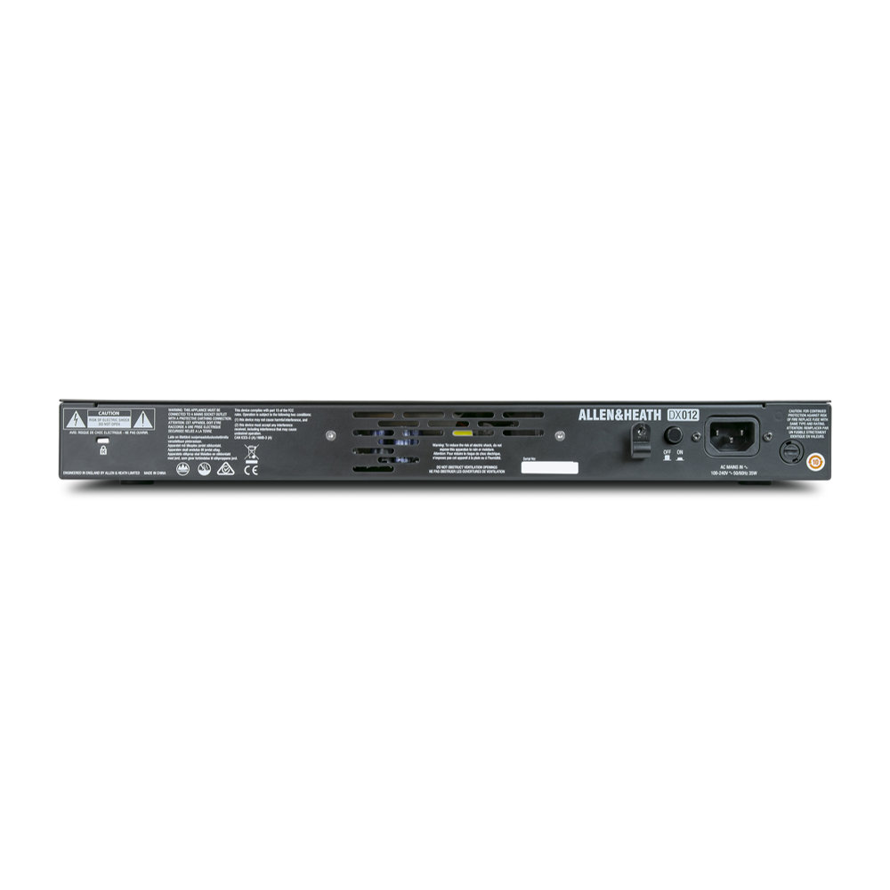 Allen & Heath アレンアンドヒース DX012 入出力拡張ユニット 背面画像
