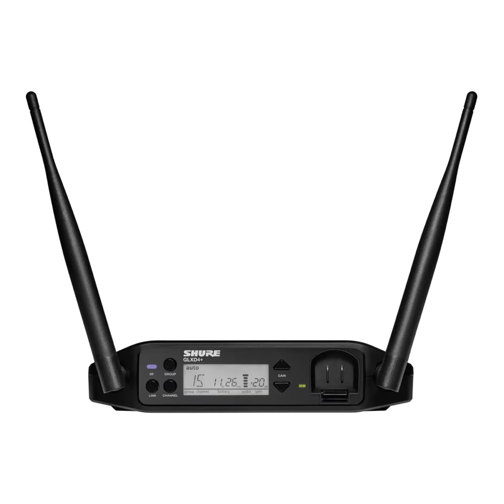 SHURE シュア GLXD4+J=-Z2 デジタルワイヤレスシステム テーブルトップ型受信機 2.4GHz帯 フロント画像