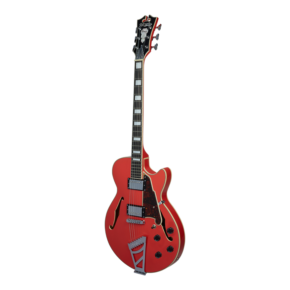 D’Angelico ディアンジェリコ Premier SS Stairstep Fiesta Red エレキギター 本体斜画像