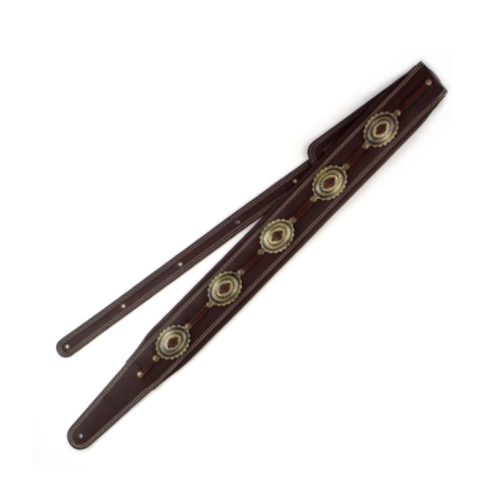 Richter Straps リヒターストラップ #1547 Springbreak I Concho Brown / Old Brass ギターストラップ