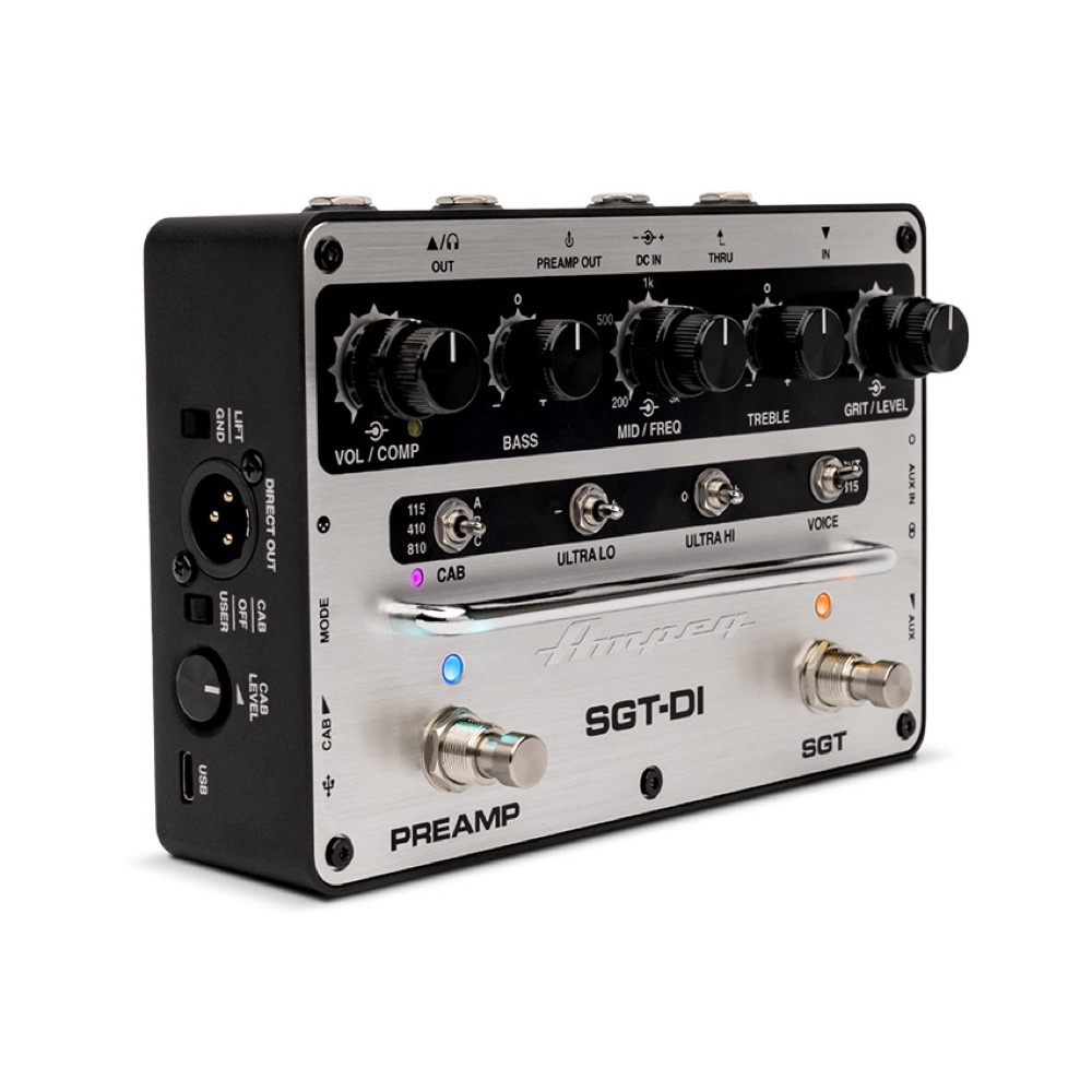 Ampeg アンペグ SGT-DI プリアンプ エフェクター 本体斜画像